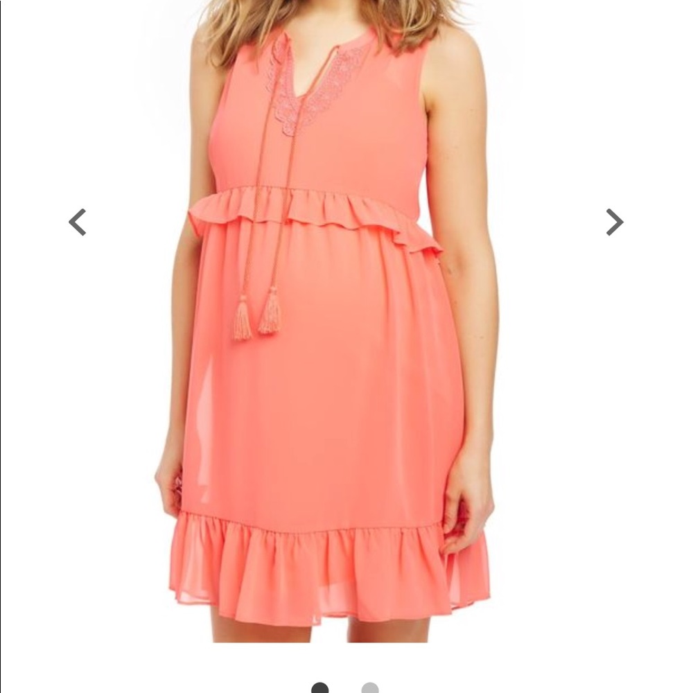 Motherhood coral dress
